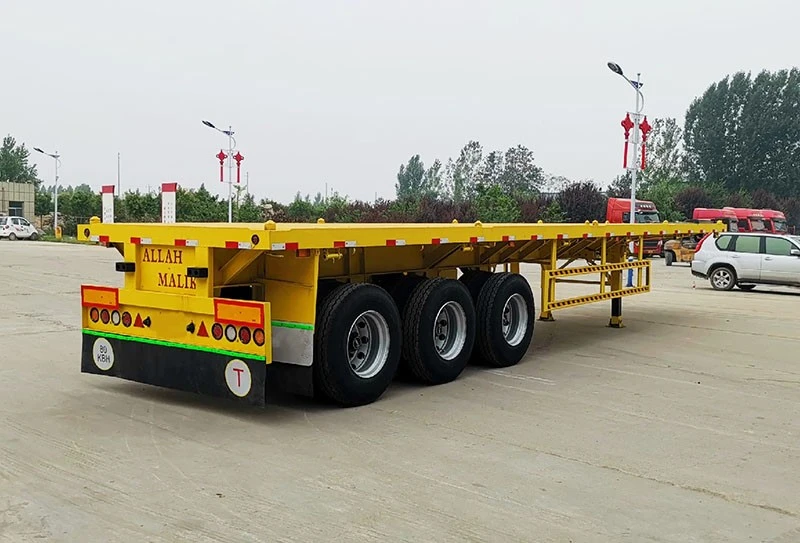 13m Container Transport Flatbed Semi-Trailer